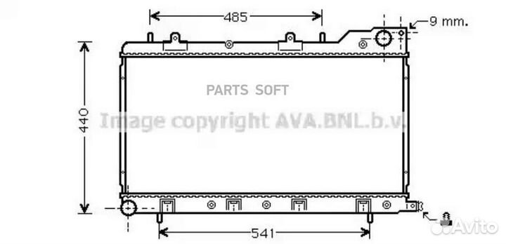 Радиатор охлаждения Субару Форестер 2002