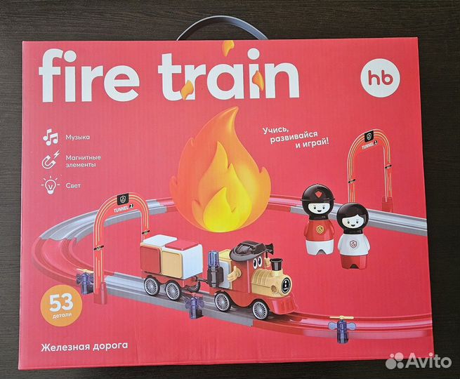 Железная дорога Happy baby fire train новая