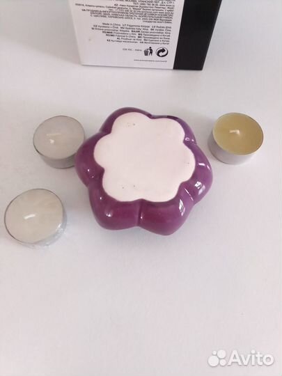 Набор подсвечник для аромо-свечей с 3свечами,новый