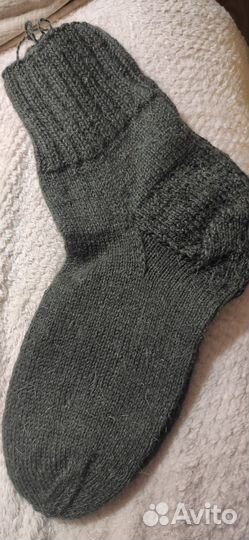 Носки шерстяные вязаные,ручная работа