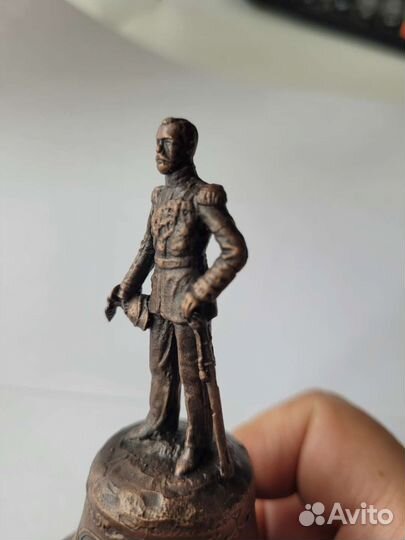 Колокольчик бронзовый Николай II