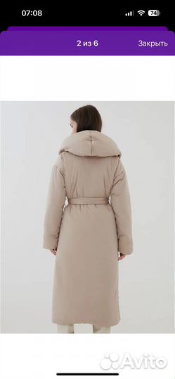 Пальто zarina зимнее 48