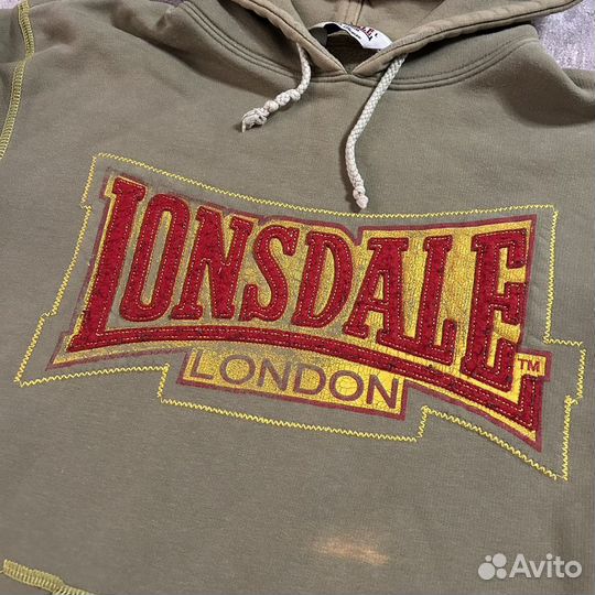 Худи Lonsdale Big Logo Vintage Distressed Оригинал