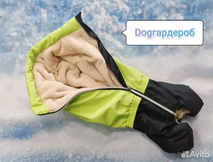 Зимний комбинезон для такс и корги