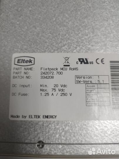 Eltek Flatpack MCU RoHS / 242072.700