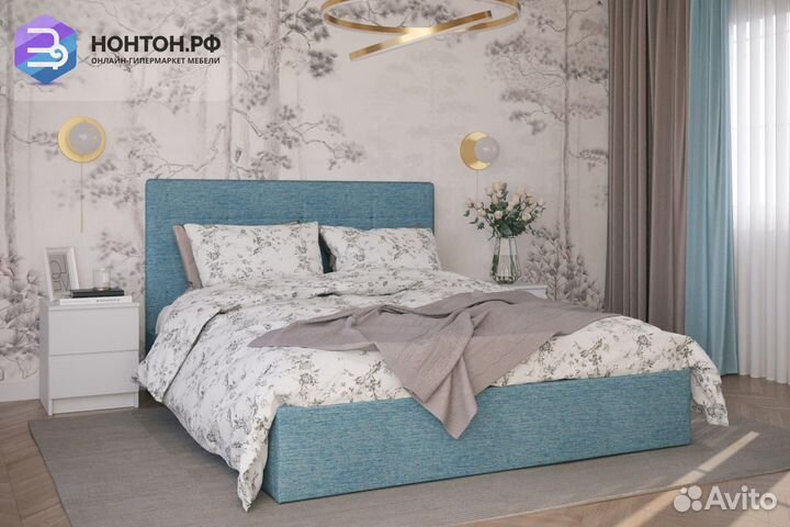 Кровать Диана бирюзовая