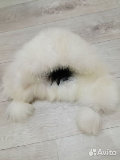 Шапка ушанка женская белая