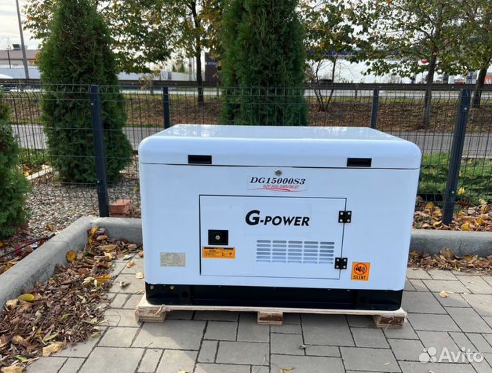 Дизельный генератор 13,5 кВт G-power трехфазный