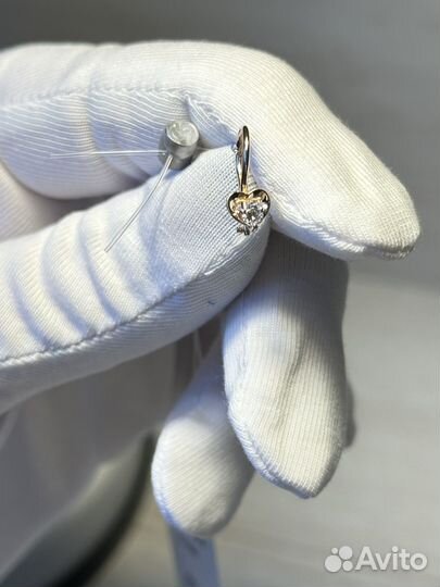 Золотые серьги sokolov сердечки