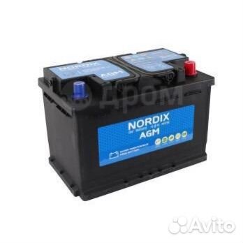 Аккумулятор 70 ач AGM 760 CCA nordix L3