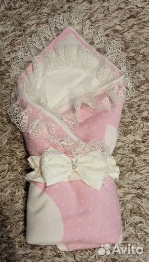 Конверт на выписку для девочки тёплый