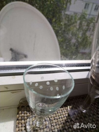 Стеклянные рюмки на ножке СССР