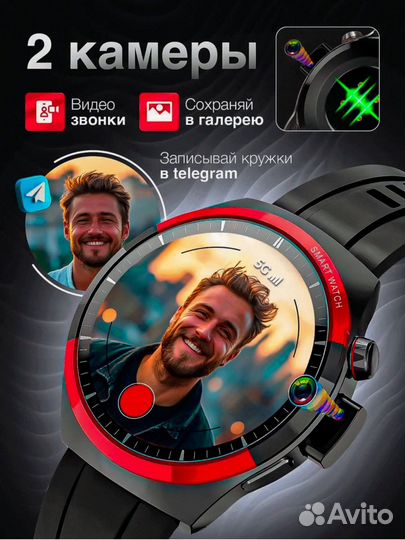 Умные смарт-часы с сим-картой и камерой