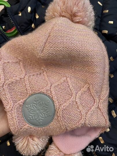Шапка для девочки теплая зима