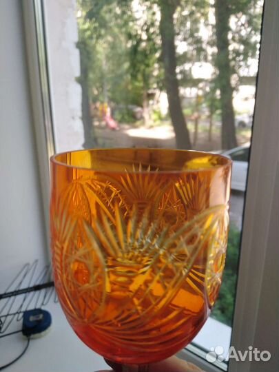 Фужер для вина цветной хрусталь