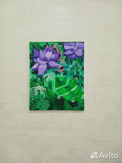 Картина на холсте гуашь