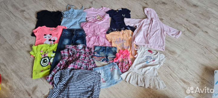 Летние наряды пакетом на девочку 98 104