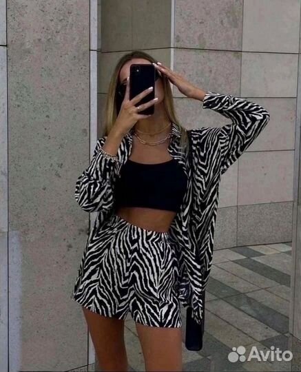 Летний костюм зебра женский