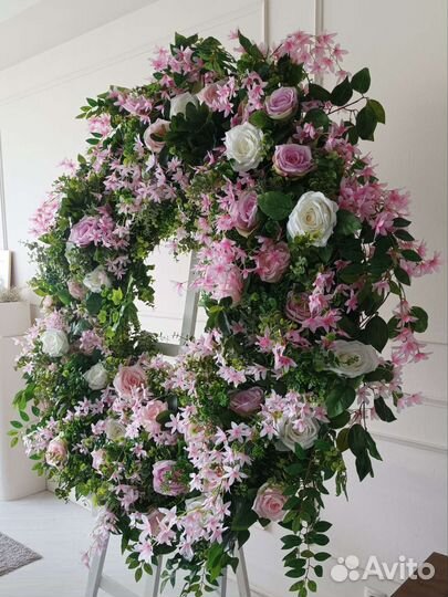 Круг фитоблок искусственная зелень декор