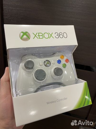 Джойстик Xbox 360 белый беспроводной
