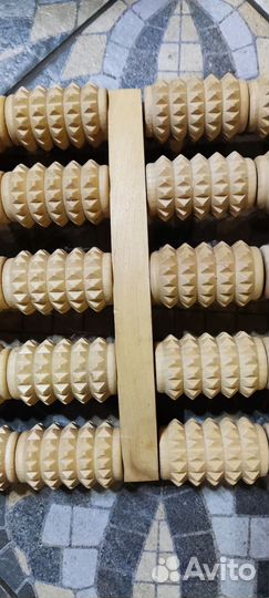 Массажер деревянный с роликами