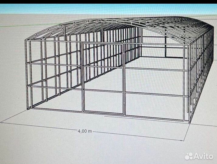 Изготовление каркаса для ангара от производителя