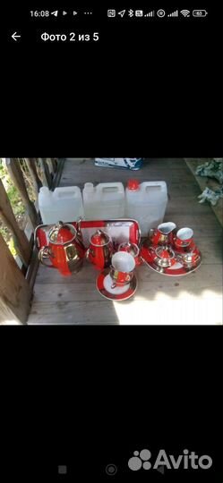 Сервиз из СССР и маслёнка Италия