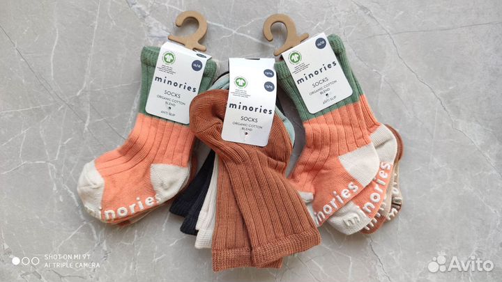 Носки Minories детские 0-3 мес, 6-9 мес