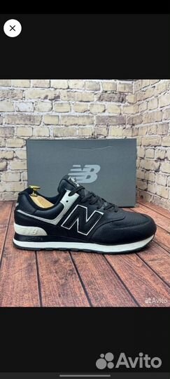 Кроссовки new balance 574 кожаные