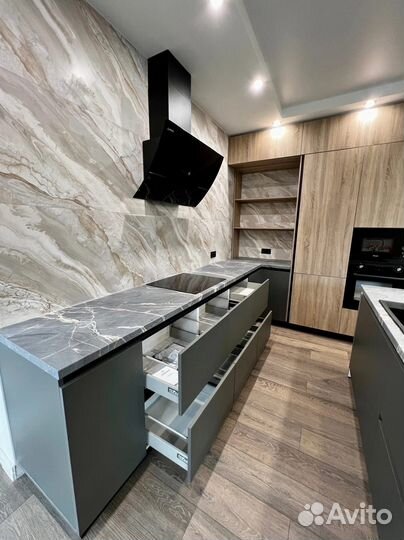 Прямая кухня на заказ. Производство в Челябинске