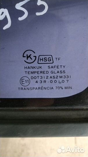 Стекло кузовное глухое заднее правое Daewoo Nexia