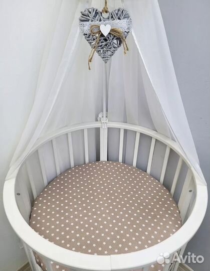 Матрас детский к круглой кроватке 75*75