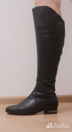 Сапоги зимние кожаные