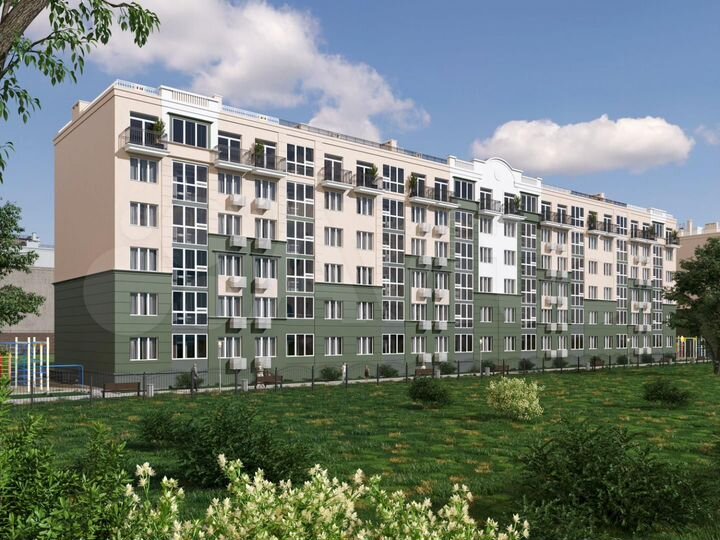 2-к. квартира, 56,9 м², 1/6 эт.