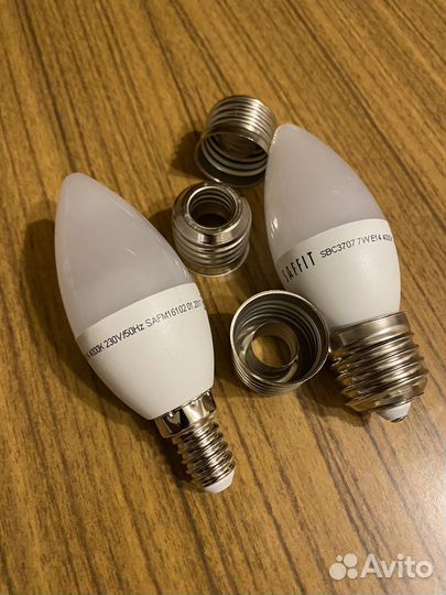 Переходник Е27 - Е14 (5 штук)