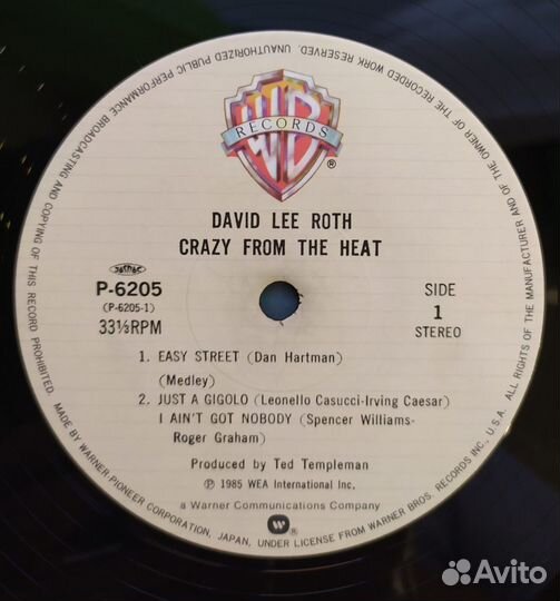 LP - David Lee Roth - Crazy From The Heat /Japan