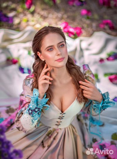 Аренда Прокат платья русско народный кокошник