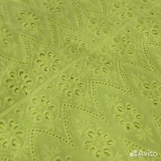 Ткань Шитье 100 Хлопок кружево желтый