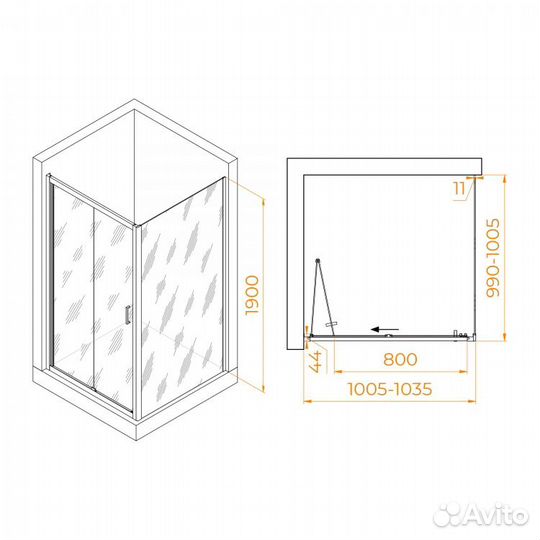 Душевой уголок RGW Passage PA-132 100x100