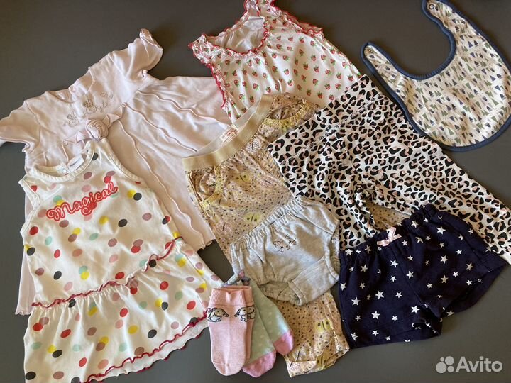 Детские вещи пакетом на девочку 74 80 лето