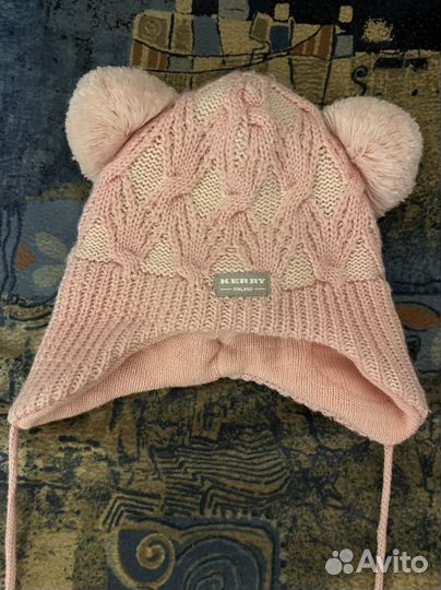 Шапка kerry для девочки зимняя 48 размер