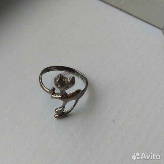 Серьги, кольцо серебряные СССР
