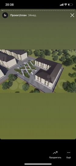 1-к. квартира, 36,6 м², 2/4 эт.
