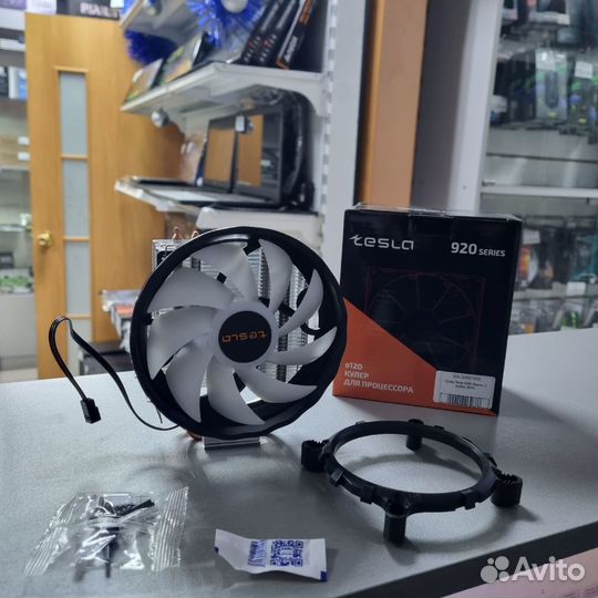 Кулер Tesla RGB (башня, 2 трубки, 90W)