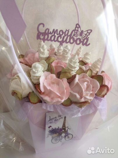 Зефирные букеты, корзинки, коробочки