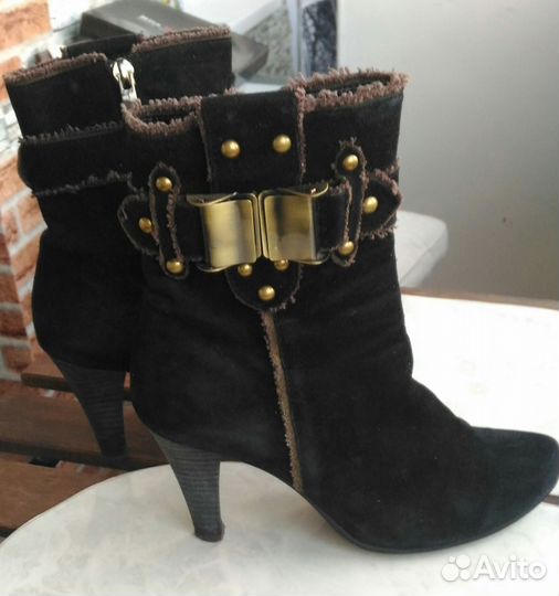 Сапоги - Полусапоги утепл.весна/осень, натур.замша