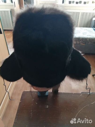 Шапка ушанка комбинированная(кролик с чернобукой)