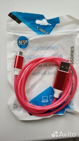 Новый Светящийся кабель для зарядки Micro USB
