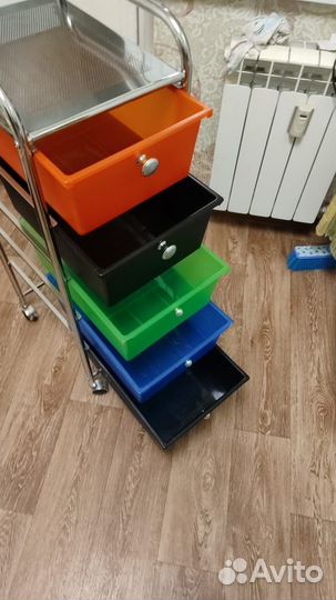 Этажерка на колесиках с ящиками