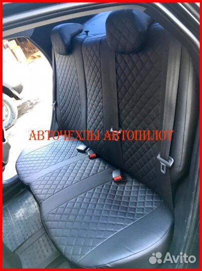 Чехлы Автопилот Chevrolet Spark из экокожи чёрные